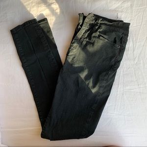 high waisted bdg jeans with knee slits